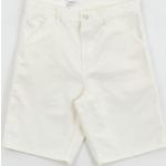 Białe Krótkie spodnie męskie luźne bawełniane marki Carhartt WIP 