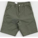 Zielone Krótkie spodnie męskie luźne bawełniane marki Carhartt WIP 