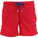 Czerwone Krótkie spodnie męskie do prania w pralce poliamidowe marki Gant w rozmiarze XL 