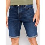 Przecenione Granatowe Szorty jeansowe męskie rurki dżinsowe marki Hugo 