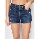 Przecenione Granatowe Szorty jeansowe damskie rurki dżinsowe marki LEVI´S 