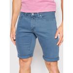 Przecenione Niebieskie Szorty jeansowe męskie dżinsowe marki Pierre Cardin 