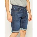 Przecenione Granatowe Szorty jeansowe męskie dżinsowe marki Pierre Cardin 