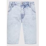 Przecenione Niebieskie Szorty jeansowe męskie dżinsowe marki Tom Tailor w rozmiarze M 