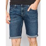 Przecenione Granatowe Szorty jeansowe męskie dżinsowe marki Tommy Hilfiger TOMMY JEANS 