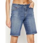 Przecenione Granatowe Szorty jeansowe damskie dżinsowe marki Tommy Hilfiger TOMMY JEANS 