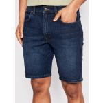 Przecenione Granatowe Szorty jeansowe męskie dżinsowe marki WRANGLER 