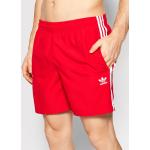 Przecenione Czerwone Szorty kąpielowe męskie marki adidas w rozmiarze M 