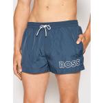 Przecenione Granatowe Szorty kąpielowe męskie marki HUGO BOSS BOSS w rozmiarze L 