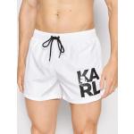 Przecenione Białe Szorty kąpielowe męskie marki Karl Lagerfeld w rozmiarze XL 