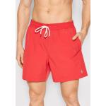 Przecenione Czerwone Szorty kąpielowe męskie marki POLO RALPH LAUREN Big & Tall w rozmiarze S 