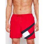 Przecenione Czerwone Szorty kąpielowe męskie marki Tommy Hilfiger w rozmiarze XL 