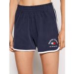 Przecenione Granatowe Szorty sportowe damskie sportowe dżinsowe marki Tommy Hilfiger TOMMY JEANS w rozmiarze XS 