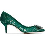 Zielone Czółenka na obcasie damskie marki Dolce & Gabbana w rozmiarze 39 