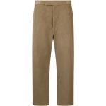 Brązowe Spodnie sztruksowe męskie proste sztruksowe marki thom browne w rozmiarze L 