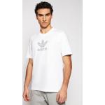 Przecenione Białe Koszulki sportowe męskie z krótkimi rękawami marki adidas w rozmiarze S 