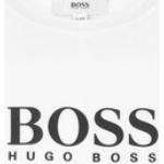 Przecenione Białe Koszulki dziecięce z krótkim rękawkiem marki HUGO BOSS BOSS 
