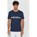 Przecenione Granatowe Koszulki polo męskie z krótkimi rękawami marki HUGO BOSS BOSS w rozmiarze S 