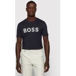 Przecenione Granatowe Koszulki polo męskie z krótkimi rękawami marki HUGO BOSS BOSS w rozmiarze L 