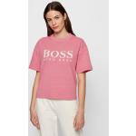 Przecenione Różowe Koszulki polo damskie z krótkimi rękawami marki HUGO BOSS BOSS w rozmiarze XS 