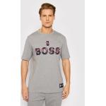 Przecenione Szare Koszulki polo męskie z krótkimi rękawami marki HUGO BOSS BOSS w rozmiarze L NBA 