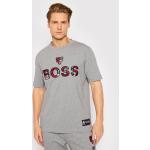 Przecenione Szare Koszulki polo męskie z krótkimi rękawami marki HUGO BOSS BOSS w rozmiarze S NBA 