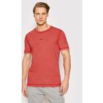Przecenione Czerwone Koszulki polo męskie z krótkimi rękawami marki HUGO BOSS BOSS w rozmiarze M 