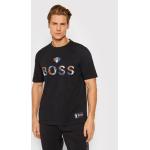 Przecenione Czarne Koszulki polo męskie z krótkimi rękawami marki HUGO BOSS BOSS w rozmiarze S NBA 