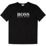Przecenione Czarne Koszulki dziecięce z krótkim rękawkiem marki HUGO BOSS BOSS 