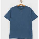 Przecenione Niebieskie Koszulki męskie z krótkimi rękawami bawełniane z okrągłym dekoltem marki Brixton w rozmiarze S 