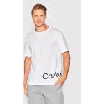Przecenione Białe Koszulki sportowe męskie z krótkimi rękawami marki Calvin Klein PERFORMANCE w rozmiarze M 