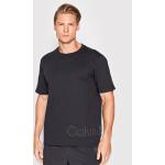 Przecenione Czarne Koszulki sportowe męskie z krótkimi rękawami marki Calvin Klein PERFORMANCE w rozmiarze M 