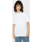Przecenione Białe Eko Koszulki damskie z krótkimi rękawami bawełniane marki Carhartt WIP w rozmiarze XS 