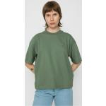 Zielone Eko Koszulki damskie z krótkimi rękawami bawełniane marki Carhartt WIP w rozmiarze XS 