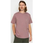 Różowe Koszulki męskie z krótkimi rękawami bawełniane marki Carhartt WIP w rozmiarze L 