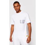 Przecenione Białe Koszulki polo męskie z krótkimi rękawami marki Cat w rozmiarze S 