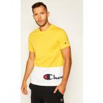Przecenione Żółte Koszulki polo męskie z krótkimi rękawami marki Champion w rozmiarze M 