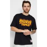 Przecenione Czarne Koszulki męskie z krótkimi rękawami bawełniane marki Champion w rozmiarze M Stranger Things 