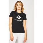 Czarne Koszulki polo damskie z krótkimi rękawami marki Converse w rozmiarze XS 