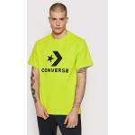Przecenione Zielone Koszulki sportowe męskie z krótkimi rękawami marki Converse w rozmiarze L 