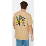 Brązowe Koszulki z nadrukiem męskie z motywem kaktusów z krótkimi rękawami z okrągłym dekoltem marki DC Shoes w rozmiarze XL 