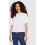 Przecenione Białe Koszulki oversize damskie z krótkimi rękawami marki Desigual w rozmiarze XL 