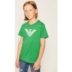 Przecenione Zielone Koszulki dziecięce z krótkim rękawkiem marki Emporio Armani 