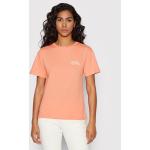 Przecenione Pomarańczowe Koszulki polo damskie z krótkimi rękawami marki Femi Stories w rozmiarze XS 