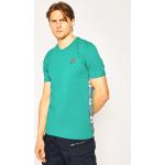 Przecenione Zielone Koszulki sportowe męskie z krótkimi rękawami marki Fila w rozmiarze M 