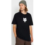 Czarne Koszulki z nadrukiem męskie z krótkimi rękawami bawełniane marki FOX 