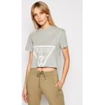 Przecenione Szare Koszulki polo damskie z krótkimi rękawami marki Guess w rozmiarze XL 
