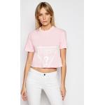 Przecenione Różowe Koszulki polo damskie z krótkimi rękawami marki Guess w rozmiarze XL 
