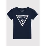 Przecenione Granatowe Koszulki dziecięce z krótkim rękawkiem marki Guess 