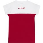Przecenione Bordowe Koszulki dziecięce z krótkim rękawkiem marki Guess 